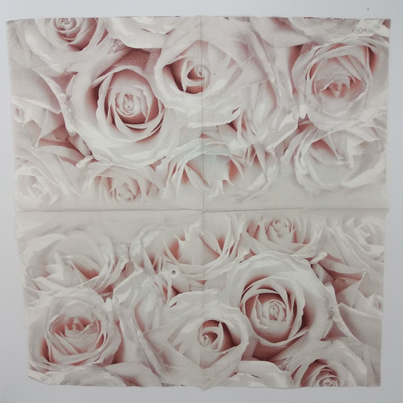 Szalvéta 33*33 cm - Rózsaszín rózsák