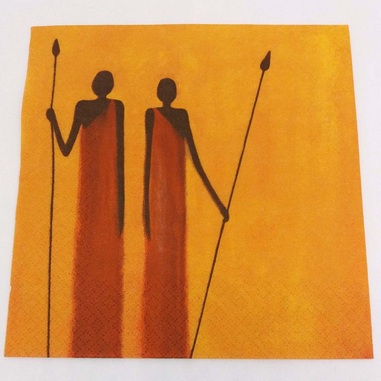 Szalvéta 33*33 cm - Két afrikai harcos Szalvéta 33*33 cm - Két afrikai harcos